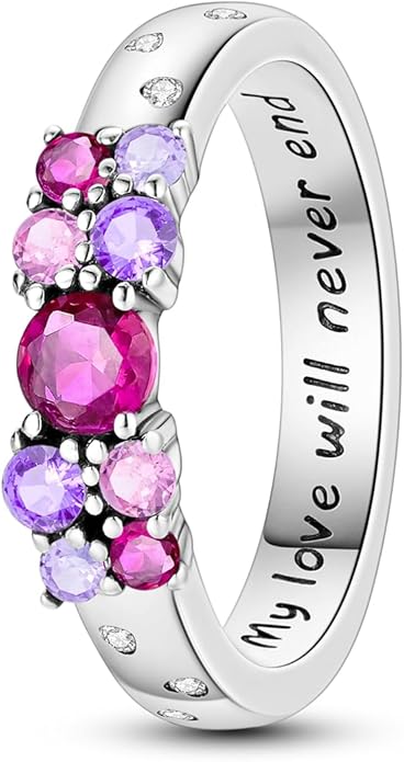 NARMO 925 Sterling Silver Rings for Women Evil Eyes Rings Entwined Line Cubic Zirconia Rings Simple Stackable Finger Rings Engagement Ring Personality Rings Size 6-9