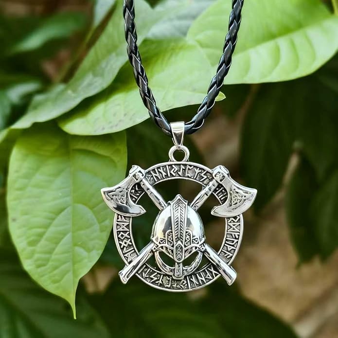S925 Sterling Silver Viking Pendant, Norse Mythology Inspired Men's Jewelry, Perfect for Necklaces, Gift for Father's Day, Christmas, Birthday