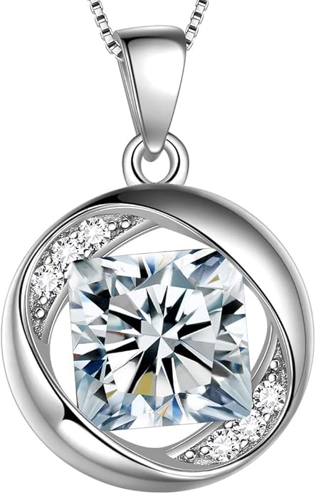 Aurora Tears 925 Sterling Silver 12 Birthstones Necklace/Earring/Ring/Bracelet Women Birthstone Pendant Crystal Fashion Birthday Jewelry Christmas Gift for Girls Women