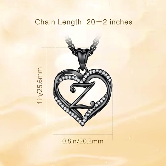 INFUSEU Unique Initial Necklaces for Women Girls Small Heart Letter Jewelry, Meaningful Personalized Gifts
