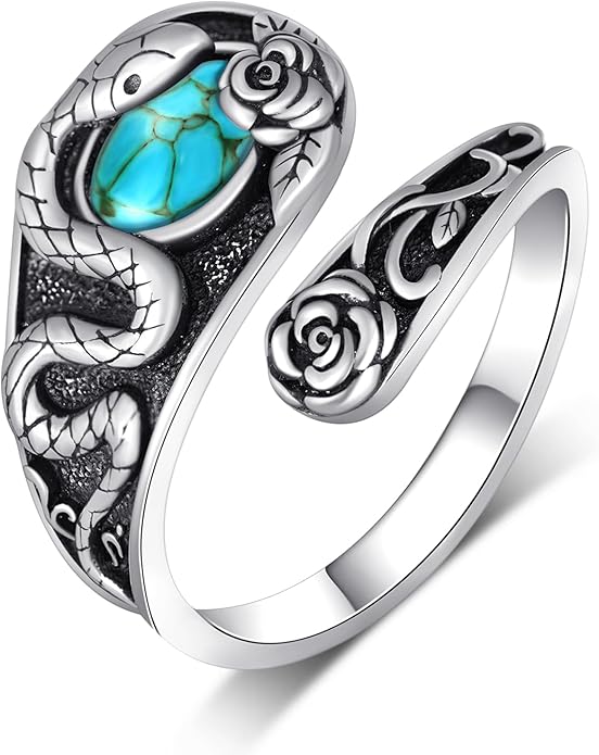Spoon Rings for Women 925 Sterling Silver Mushroom/Phoenix/Snake/Cardinal/Octopus/Tree of Life/Sunflower/Highland Cow/Dragonfly/Dragon/Horse/Sea Turtle/Frog Rings