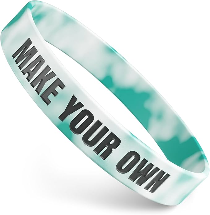 Custom Wristbands For Events, Fundraisers & Promotions | Add Text, Icons, & Logos | Bulk Rubber Bracelets | Classic 1/2” | 100% Silicone
