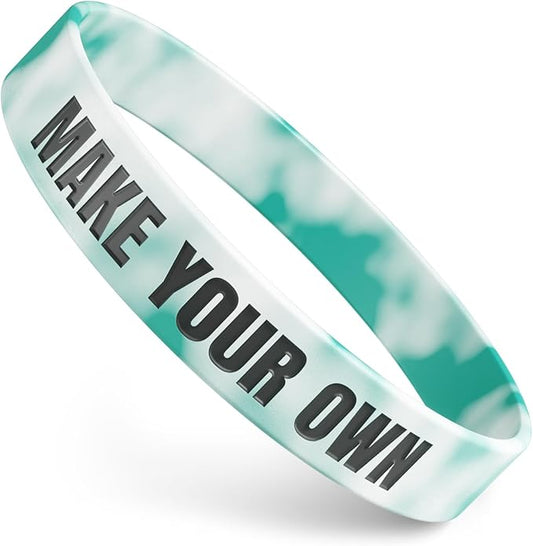 Custom Wristbands For Events, Fundraisers & Promotions | Add Text, Icons, & Logos | Bulk Rubber Bracelets | Classic 1/2” | 100% Silicone