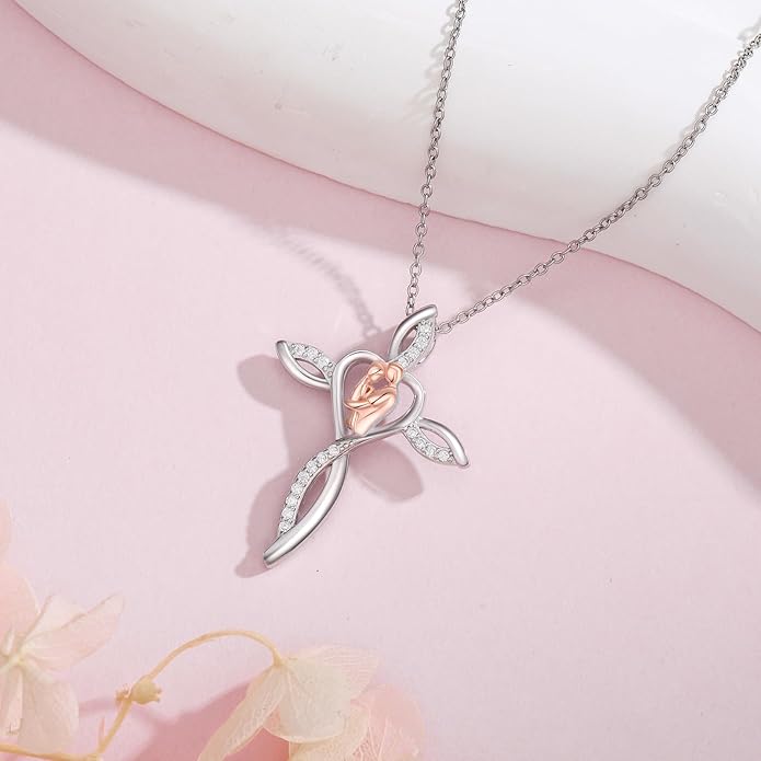 Mother's Day Necklace Gifts 925 Sterling Silver Mom/Wife/Grandma/Nana/Family I Love You Mom Necklace for Women Jewelry Birthday Gifts for Couple