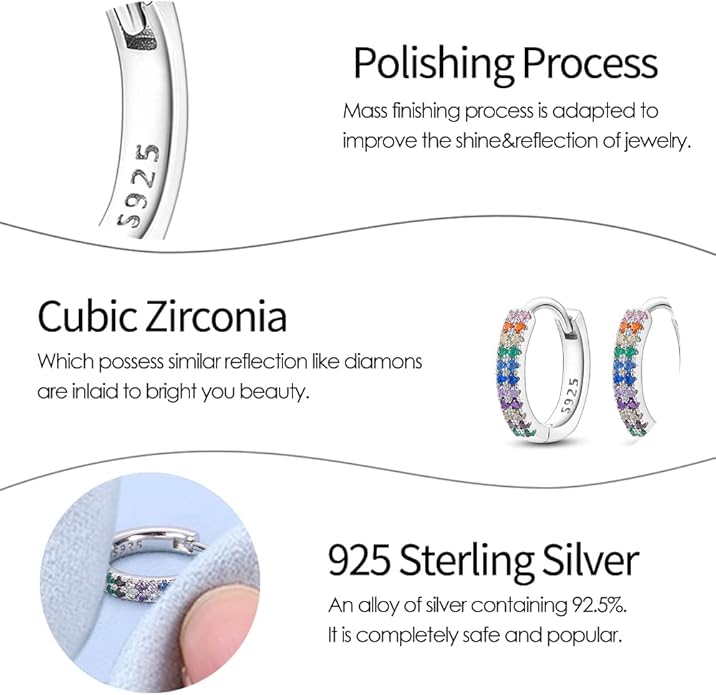 925 Sterling Silver Women Earrings, Sparkling Star and Moon Earrings, Various Hypoallergenic Earrings, Best Gift for Women