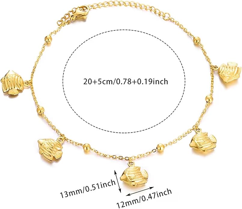 Lit Wall Gold Anklets for Women 18K Gold Plated Adjustable Summer Simple Foot Jewelry Ankle Bracelet for Women
