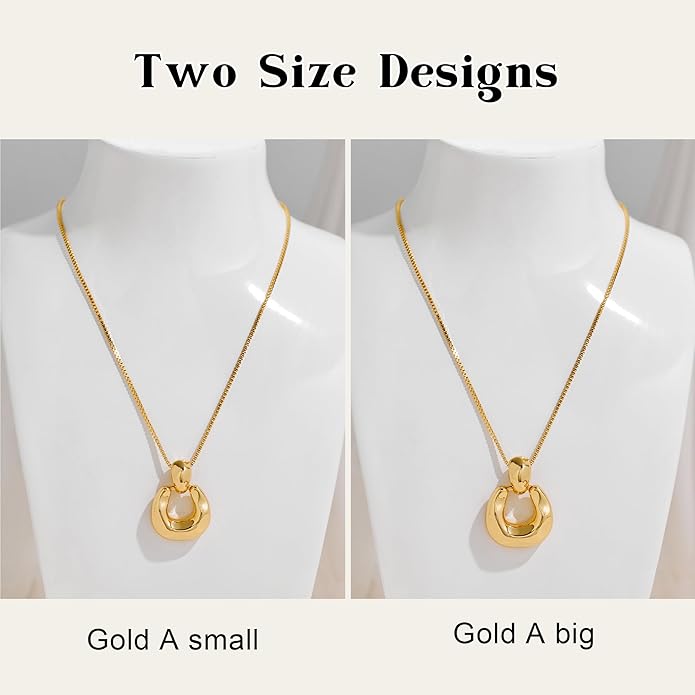 Pendant Necklace for Women Statement Gold Silver Necklace Trendy Jewelry for Women