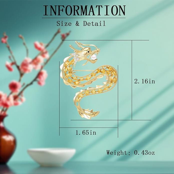 Animal Brooch for Women Girls 18k Gold Plated Animal Brooch Pin Rhinestone Animal Brooch Lapel Pin Jewelry Thanksgiving Day Birthday Wedding Gifts for Mom Wife