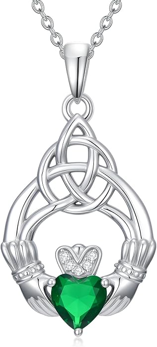 WINNICACA Christmas Gifts for Women Witches Knot Celtic Knot Necklace Sterling Silver Celtic Jewelry Protection Necklaces Irish Jewelry Birthday Gifts for Women Mom Wife Her