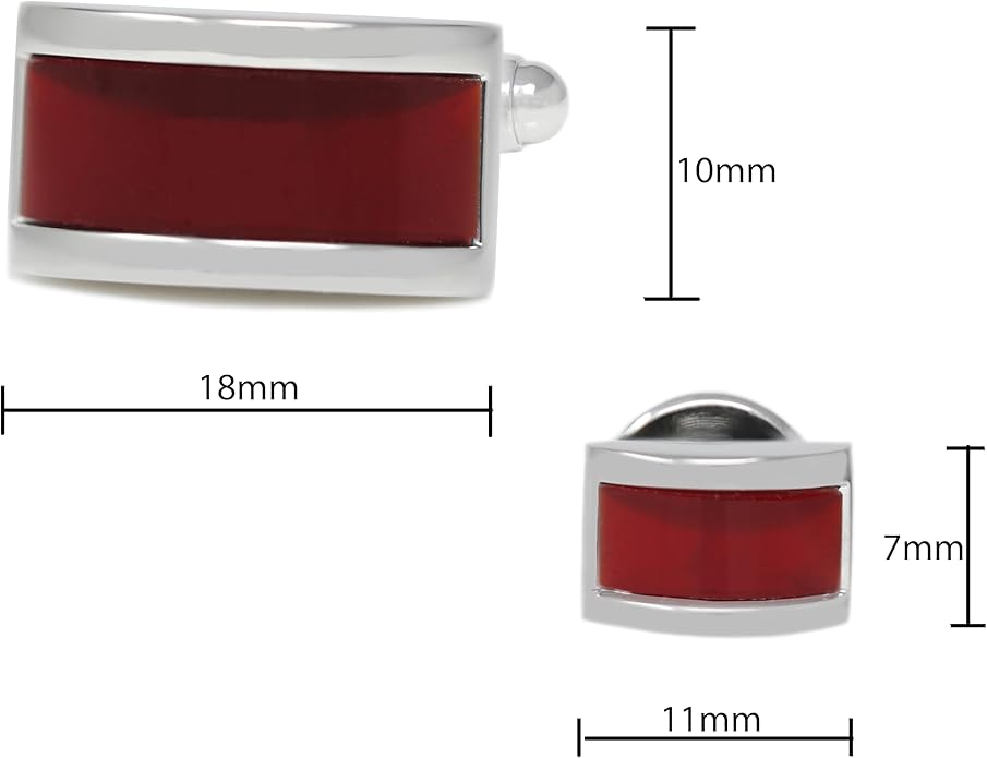 MENDEPOT Men Formal Wear Dress Shirt Cufflinks And Studs Set With Box Wedding Groom Groomsmen Gift