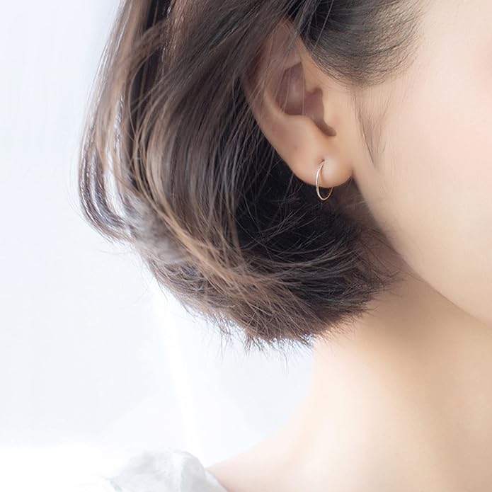 Silver Hoop Earrings- Cartilage Earring Small Hoop Earrings for Women Men,4 Pairs of Hypoallergenic 925 Sterling Silver Tragus Earrings