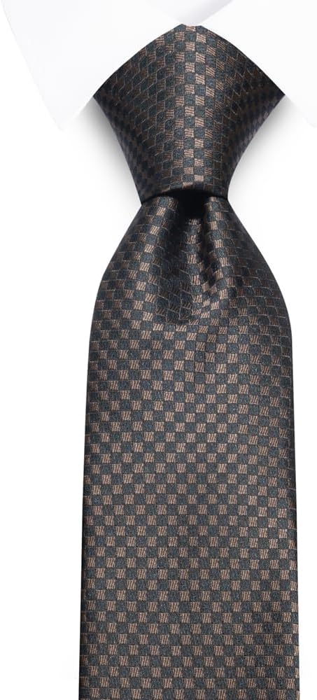 joy alice Ties Set Men Mixed Color Necktie Handkerchief Cufflinks Brooch 3.15 Formal