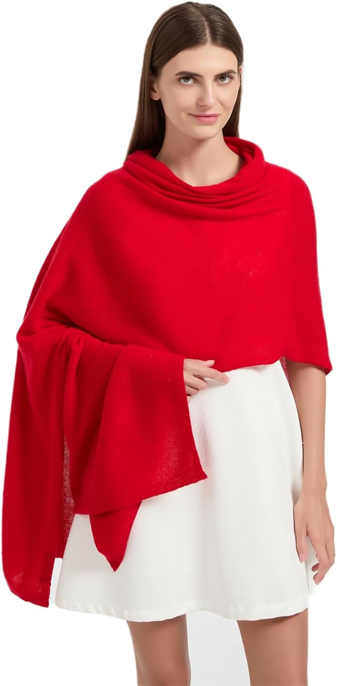 Erdenech Luxury Cashmere Wool Blend Wrap for Women, All-Season Travel Wrap Shawl, Extra Large Blanket Shawl Scarf Pashmina