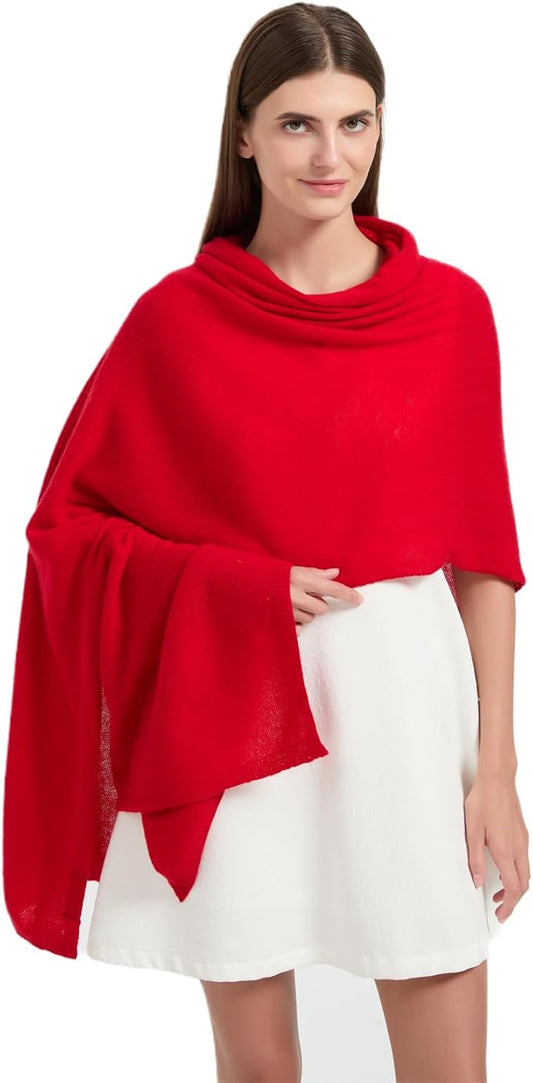 Erdenech Luxury Cashmere Wool Blend Wrap for Women, All-Season Travel Wrap Shawl, Extra Large Blanket Shawl Scarf Pashmina