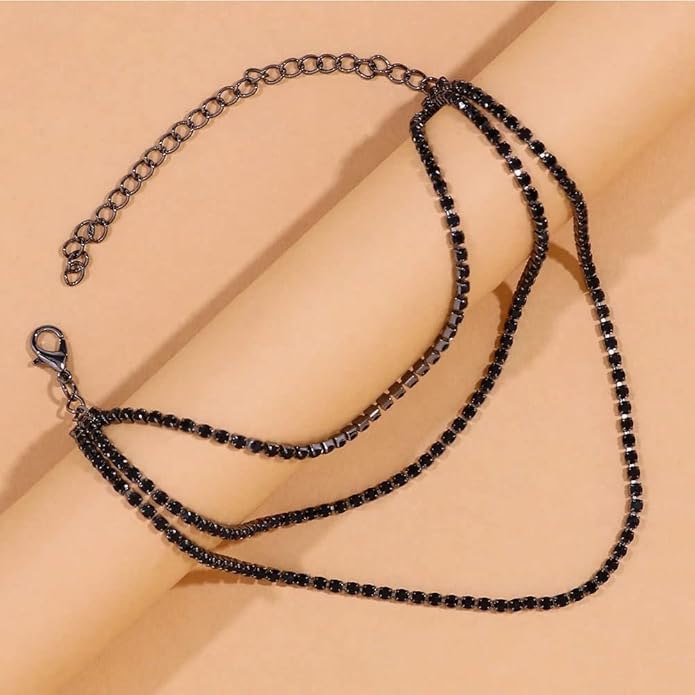 Ankle Bracelets for Women Waterproof Adjustable Stainless Steel Chain Anklet Bracelet for Women Vintage Fashion Simple Thin Chain Anklet Female Foot Summer Beach Jewelry Gift