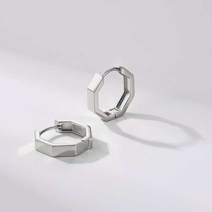 Gacimy Gold Huggie Hoop Earrings for Women 14k Gold Plated, Small Hoop Earrings for Women, 1/2 Inch Yellow Color Earrings for Women