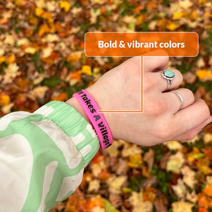 Custom Wristbands For Events, Fundraisers & Promotions | Add Text, Icons, & Logos | Bulk Rubber Bracelets | Classic 1/2” | 100% Silicone