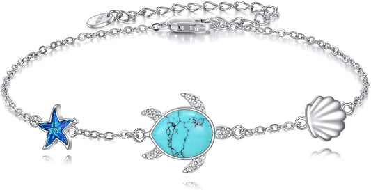 Animal Bracelet for Women 925 Sterling Silver Cat/Dolphin/Turtle/Horse Bracelet Jewelry Gifts