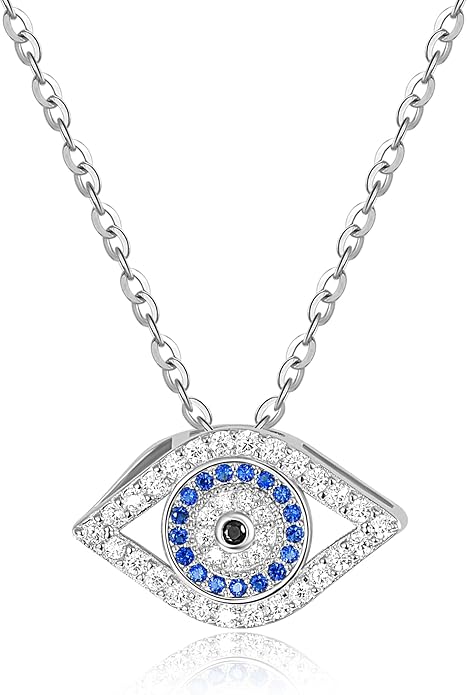 AENEAS Evil Eye Necklace for Women 925 Sterling Silver Necklace Ojo Turco Trendy Jewelry Gifts for Women Wife