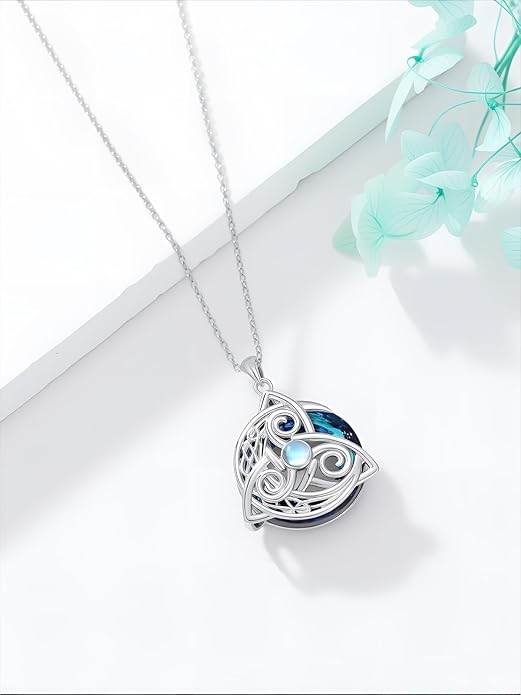 Seiyang 925 Sterling Silver Mustard Seed/Cross/Star of David/Triquetra Trinity Knot/Celtic/Claddagh Necklace Christian/Irish Jewelry Gifts for Women Mom Her