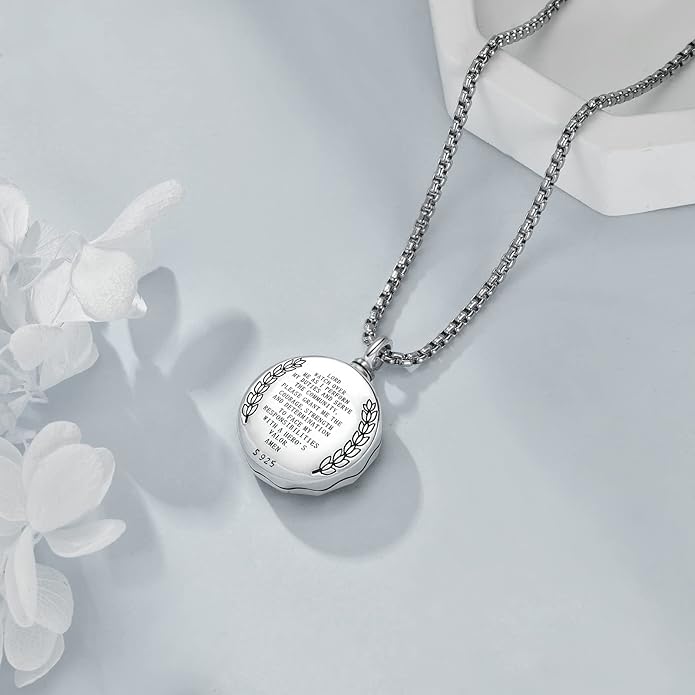 YFN Patron Saint Necklace Sterling Silver Amulet Medal Pendant Religious Protector Jewelry Gifts for Women Men
