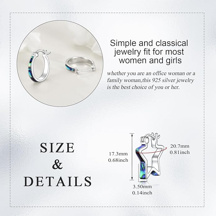 Sterling Silver Hoop Earrings Small Hoop Sun/Leaf/Triangle Huggie Earrings for Women Hypoallergenic