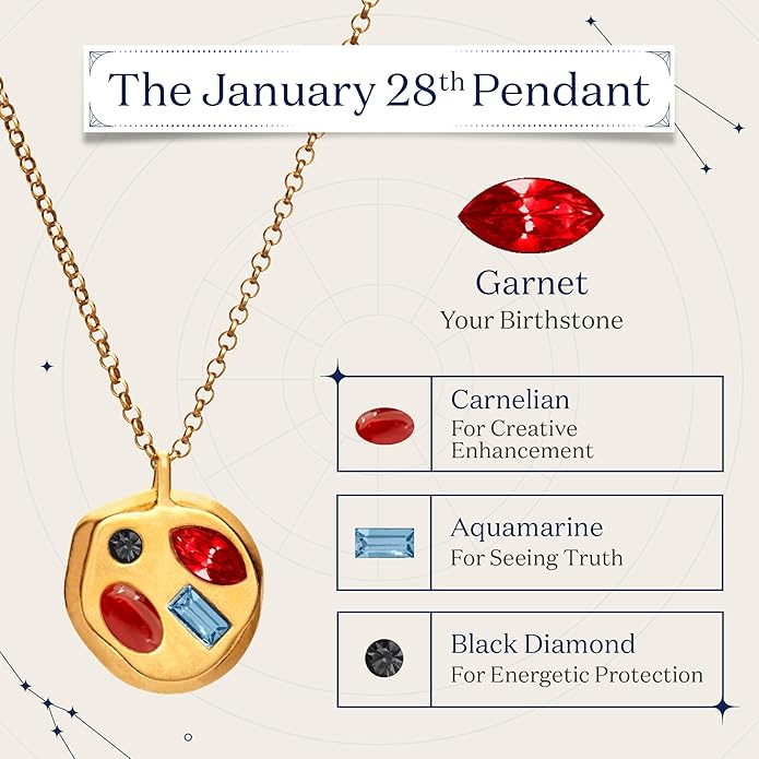 Birthdate 14k Gold Necklace for Women - 16-20in Adjustable 14 Karat Gold Chain with Lobster Clasp - Cadenas de Oro 14k Puro Para Mujer, Ladies Jewelry Birthstone