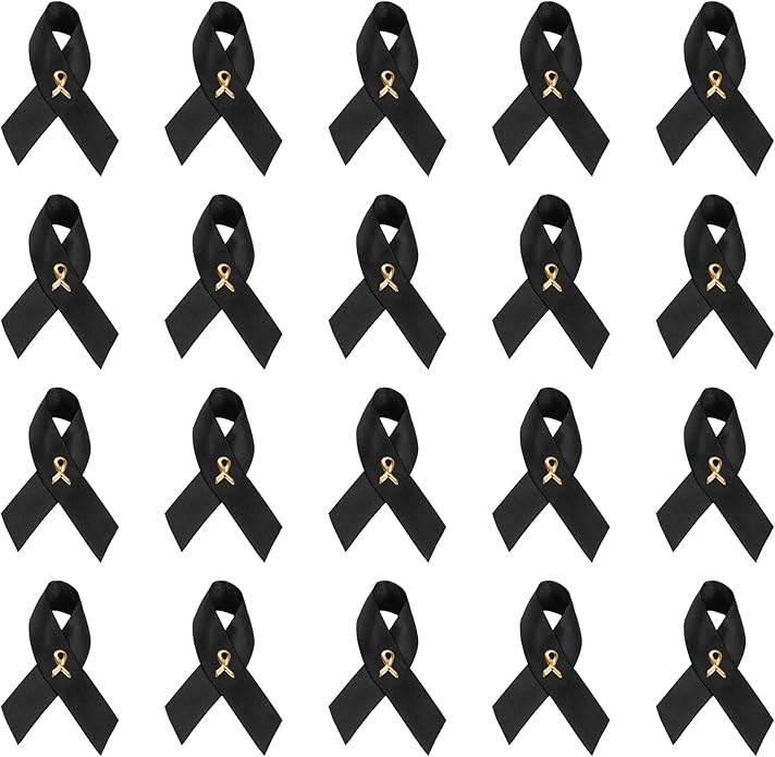 1/2/5/10/25/50/100pcs Satin Awareness Ribbon Pins (Pick your color), for Cancer & Disease Awareness, Bulk Quantities for Fundraising, Events, Gift Giving