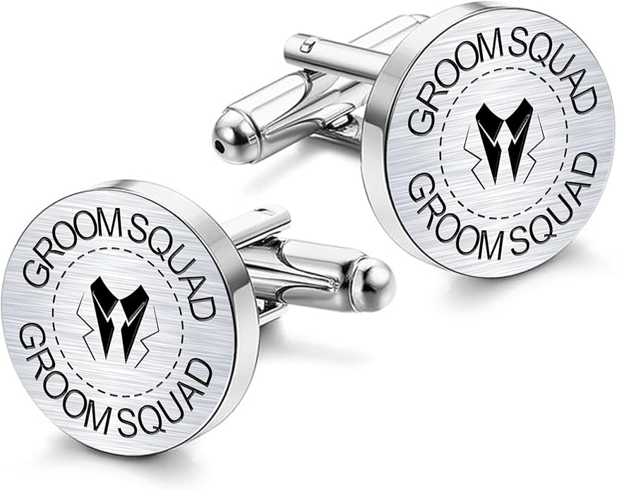 LADY & HOME Cufflinks for Men, Stainless Steel Tuxedo Shirt Cuff links with Gift Box, Gifts for Groom Groomsman Husband Father