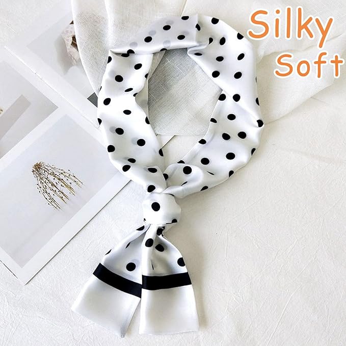 Dailyacc Hair Scarf for Women Fashion Silky Satin Headscarf Wrap Breathable Lightweight Neck Scarves For Handbag
