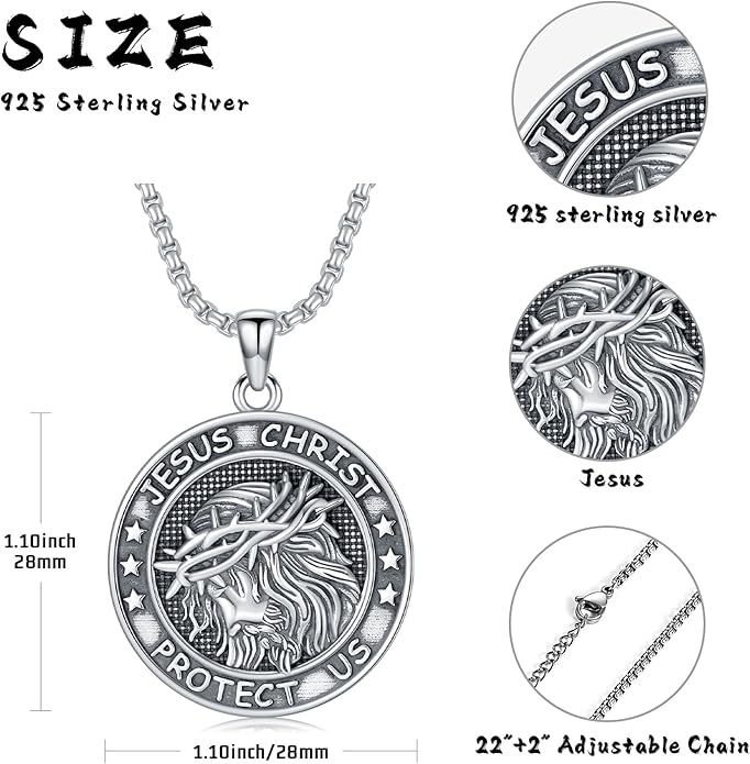 Taioiat viking Pendant Necklace for Men Nordic Celtic 925 Sterling Silver Vintage Mjolnir Jewelry Norse Vikings Gift for Women