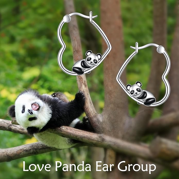 YFN Animal Earrings Sterling Silver Animal Heart Hoop Dangle Earrings Cute Jewelry Gifts for Women