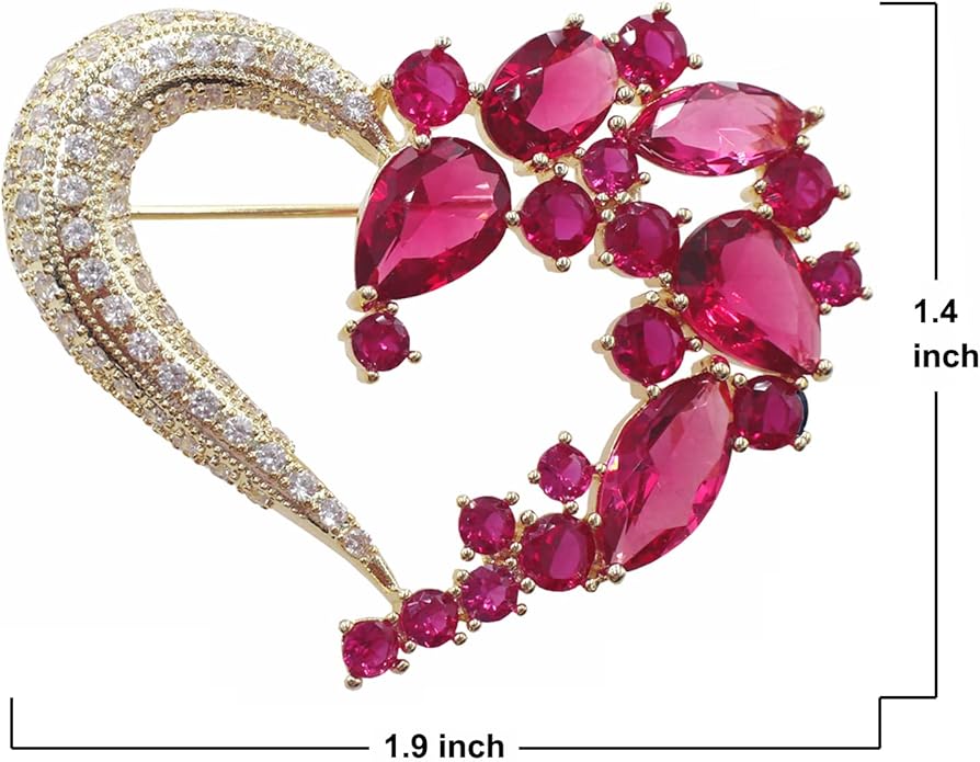 Brooch Pins for Women Girls Fashion Flower Crystal Rhinestone Pearl Jewelry