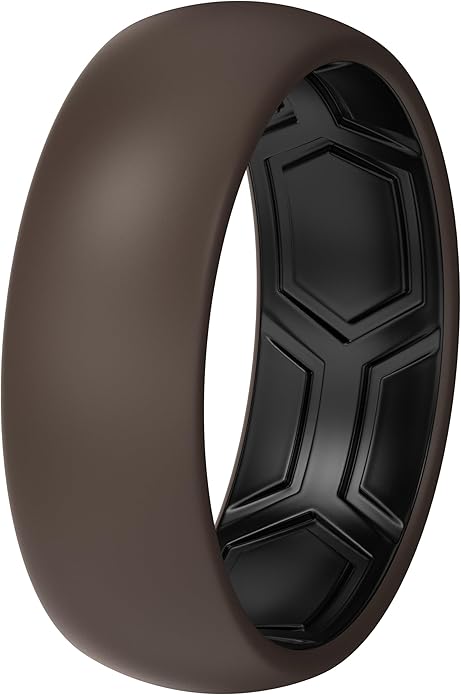 ThunderFit Silicone Rings for Him and Her, Rubber Wedding Engagement Bands Unisex, 1.8mm Thick in 4mm & 8mm Widths