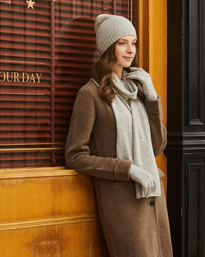 EURKEA 100% Cashmere Winter Scarf in Solid Colors with Gift Box for Women, Warm & Soft & Lightweight, Gift Ready