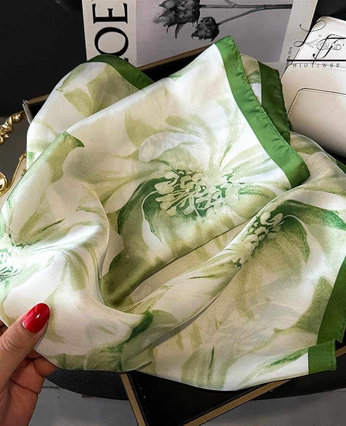 Hioyiwse Satin Bandanas Head Scarf For Women Hair Scarves Accessories Lightweight Fashion Wrap Neck Silk Sleeping Headscarf