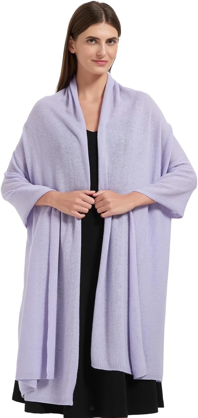 Erdenech Luxury Cashmere Wool Blend Wrap for Women, All-Season Travel Wrap Shawl, Extra Large Blanket Shawl Scarf Pashmina
