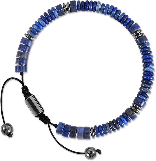 VIBILIA Healing Crystal Bracelets Beaded Bracelets for Men Women Natural Stone Adjustable Bracelets Unique Gifts for Father Son Grandfather Brother Friend