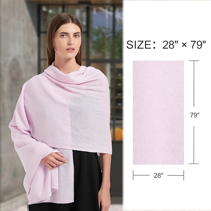 Erdenech Luxury Cashmere Wool Blend Wrap for Women, All-Season Travel Wrap Shawl, Extra Large Blanket Shawl Scarf Pashmina