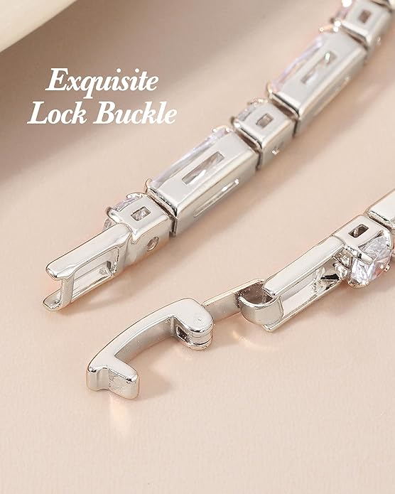 Tennis Bracelets for Women, 14K Gold Plated Diamond Bracelet, Cubic Zirconia Dainty Gold Bracelet for Women, Gifts Jewelry for Women