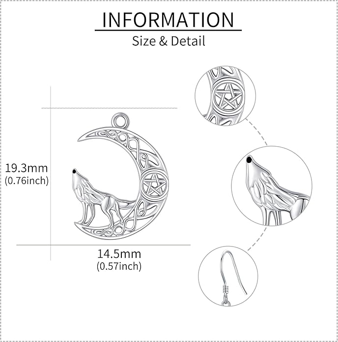 Animal Earrings 925 Sterling Silver Dangle Earrings Leverback Earrings Animal Jewelry for Women