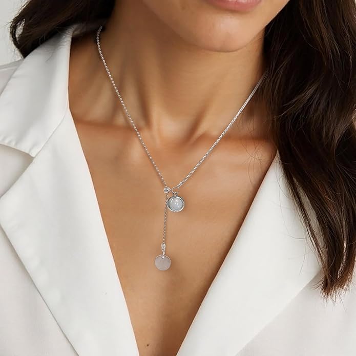 Irregular Y2k Long Y-shaped Necklace with Zircon Inlaid Sparkling Brick Tassel Pendant Double-Layer Chain High-end Fashion Accessory Women's