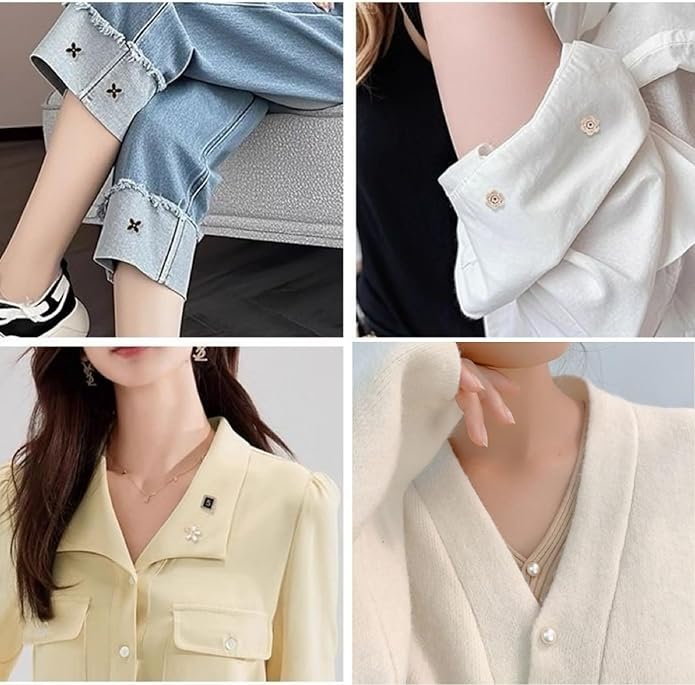 40PcsShirt Brooch Pins Mini Cover Up Enamel Safety Lapel Pins Buttons Sweater Shawl Clips for Hat Coat Dress Clothes Decoration