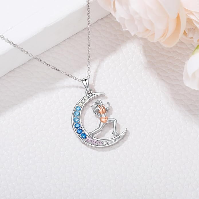 Soccer/Basketball/Gymnastics/Swimming/Ballet/Running/Golf/hockey Necklace 925 Sterling Silver Sport Jewelry Birthday Christmas Gifts for Women