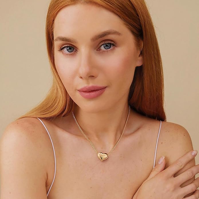 Aobei Pearl 18K Gold Plated Paperclip Chain Choker Satellite Chain Freshwater Cultured Biwa Pearl Pendant Necklace Dainty Jewelry for Women