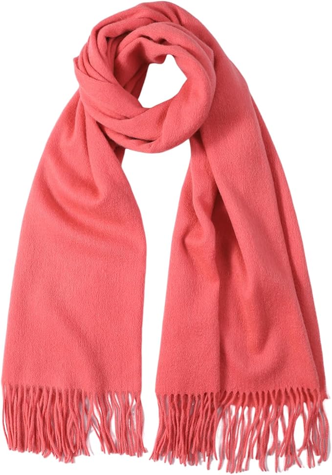 Temminc Winter Scarf for Women - Soft Warm Pashmina Shawl Wrap, Lightweight Fashion Blanket Travel Shawl, Solid Color Scarf