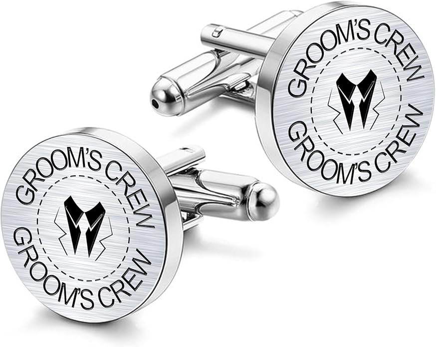 LADY & HOME Cufflinks for Men, Stainless Steel Tuxedo Shirt Cuff links with Gift Box, Gifts for Groom Groomsman Husband Father