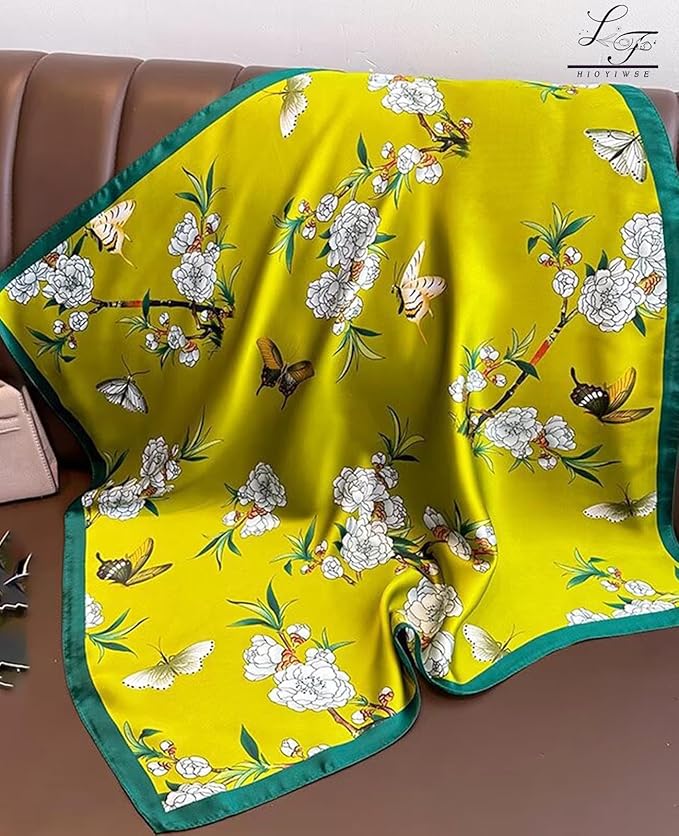 Hioyiwse Satin Bandanas Head Scarf For Women Hair Scarves Accessories Lightweight Fashion Wrap Neck Silk Sleeping Headscarf
