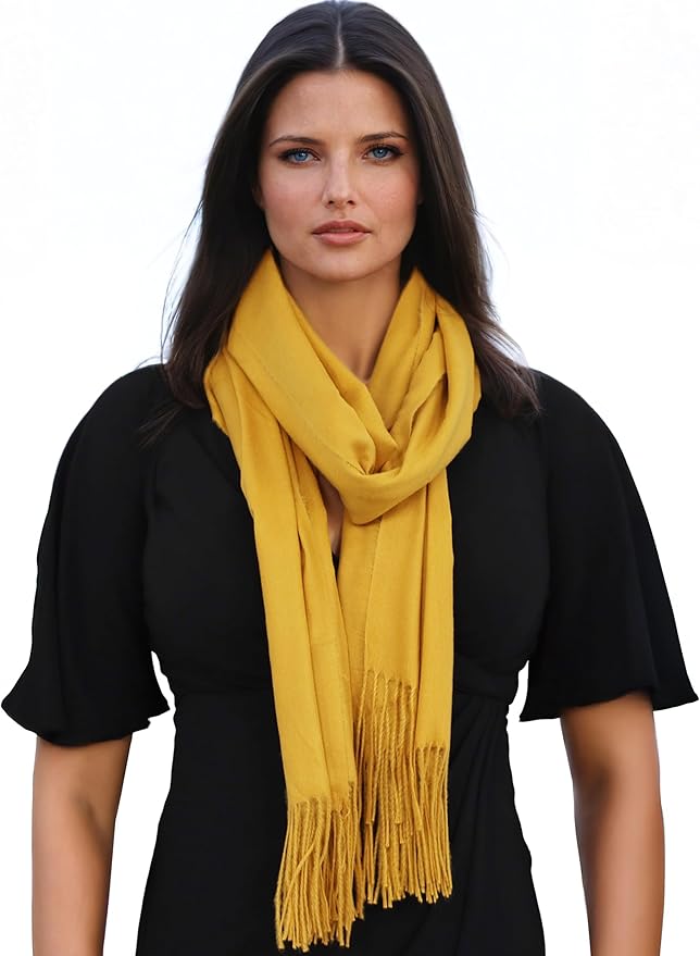 Ocomfly 100% Pashmina Scarf for Women - Premium Womens Scarves - Gift Boxed - Shawls or Wraps - Ultra Soft and Warm