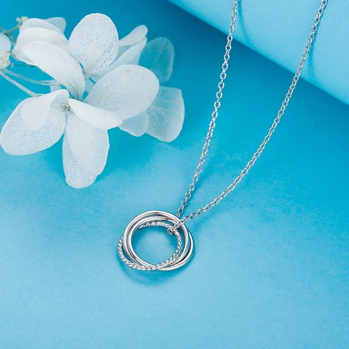 Birthday Gifts for Women Sterling Silver 30th 40th 50th 60th 70th 80th 90th Birthday Necklace For Her 3 4 5 6 7 8 9 Decade Jewelry 30 40 50 60 70 80 90 Years Old